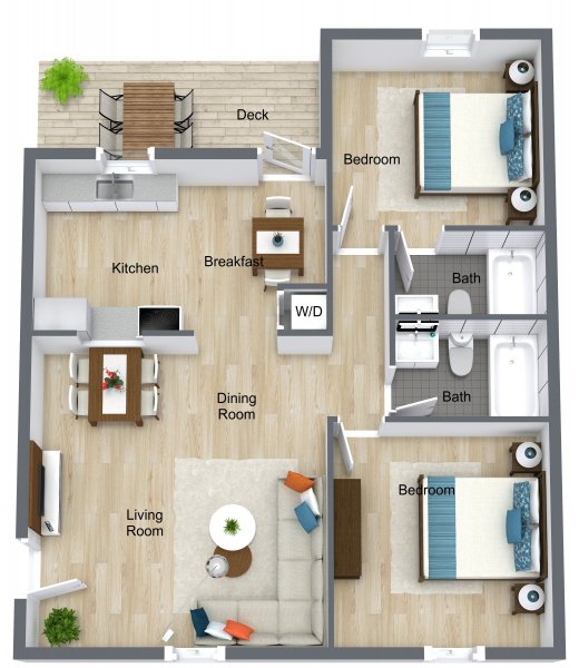 2 Bedroom 2 Bath